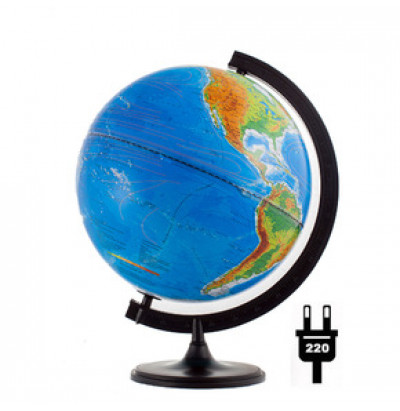 Глобус Земли двойная карта D=320 с подсветкой