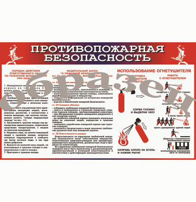 Плакат Противопожарная безопасность 1000*1400 винил