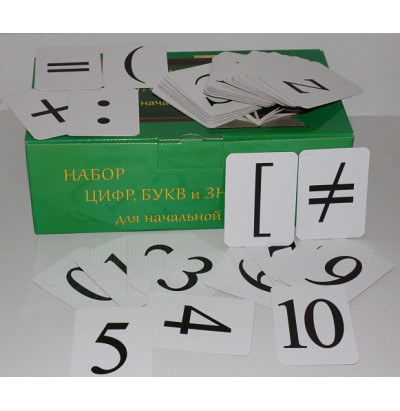 Комплект цифр, букв, знаков для начальной школы (магнитный)