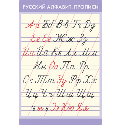 Плакат Русский Алфавит прописи (А1, лам.)